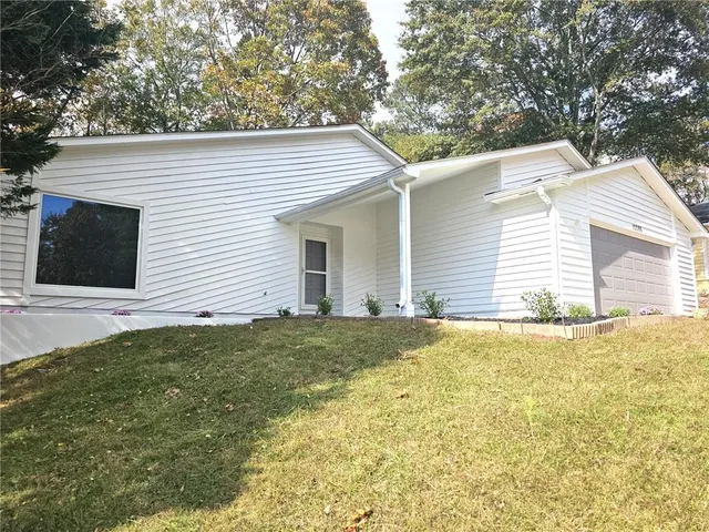 a backyard of a house