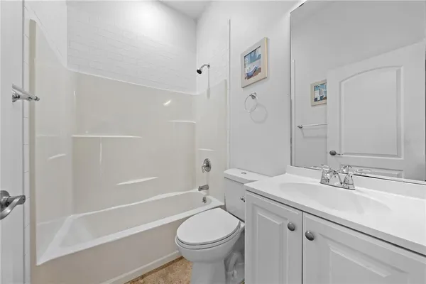 a view of parking garage with furniture