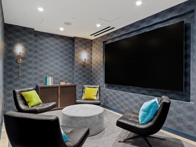 a view of a building with a street