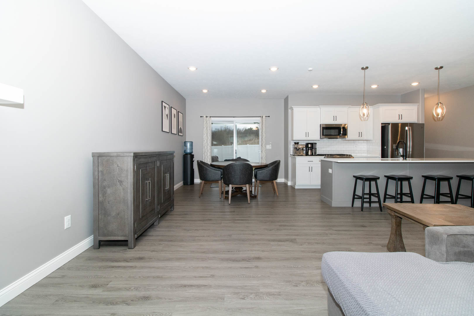 300 Raef Road Downs, IL 61736 - Photo 8 of 47 a living room with fireplace furniture and a wooden floor