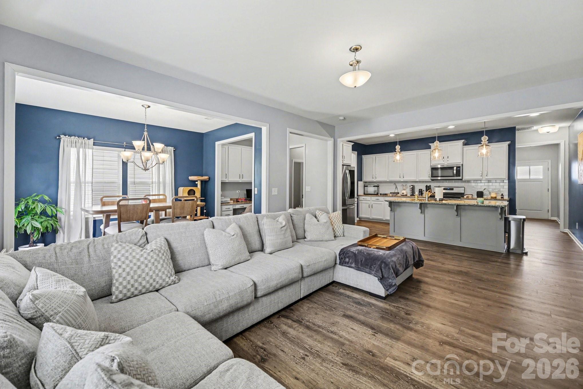 6423 Kinder Lane Lancaster, SC 29720 - Photo 7 of 48 a living room with furniture and kitchen view