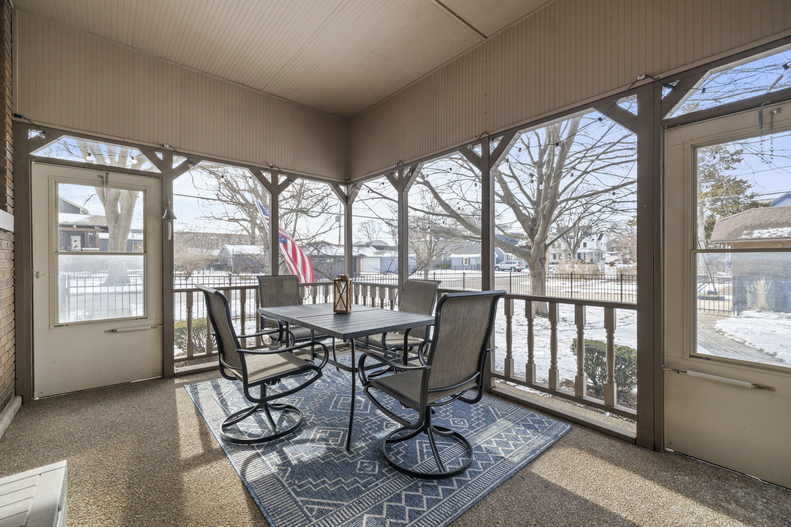 603 North Brainard Street Naperville, IL 60563 - Photo 20 of 44 a view of a dining room with furniture large windows and wooden floor
