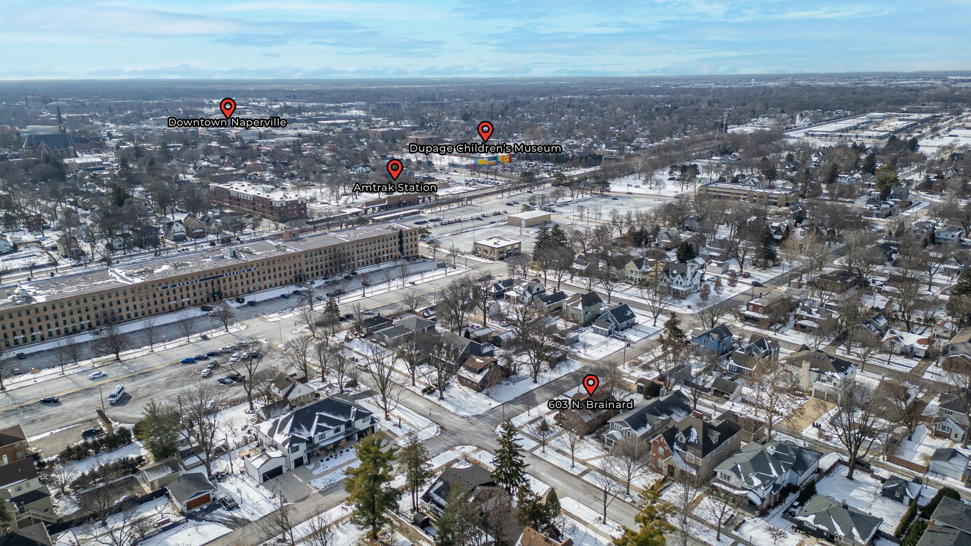 603 North Brainard Street Naperville, IL 60563 - Photo 39 of 44 an aerial view of multiple house