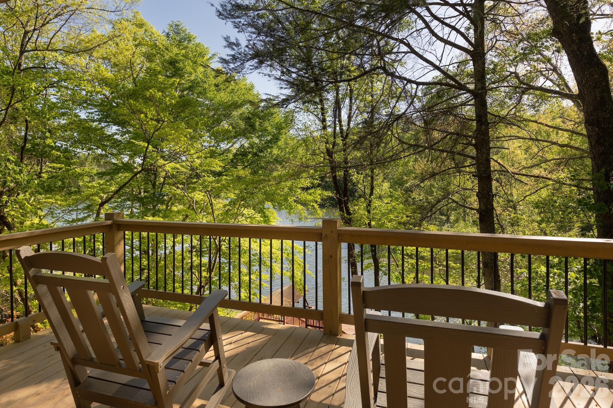 1971 Buffalo Creek Road Lake Lure, NC 28746 - Photo 26 of 31 a view of a balcony with wooden floor