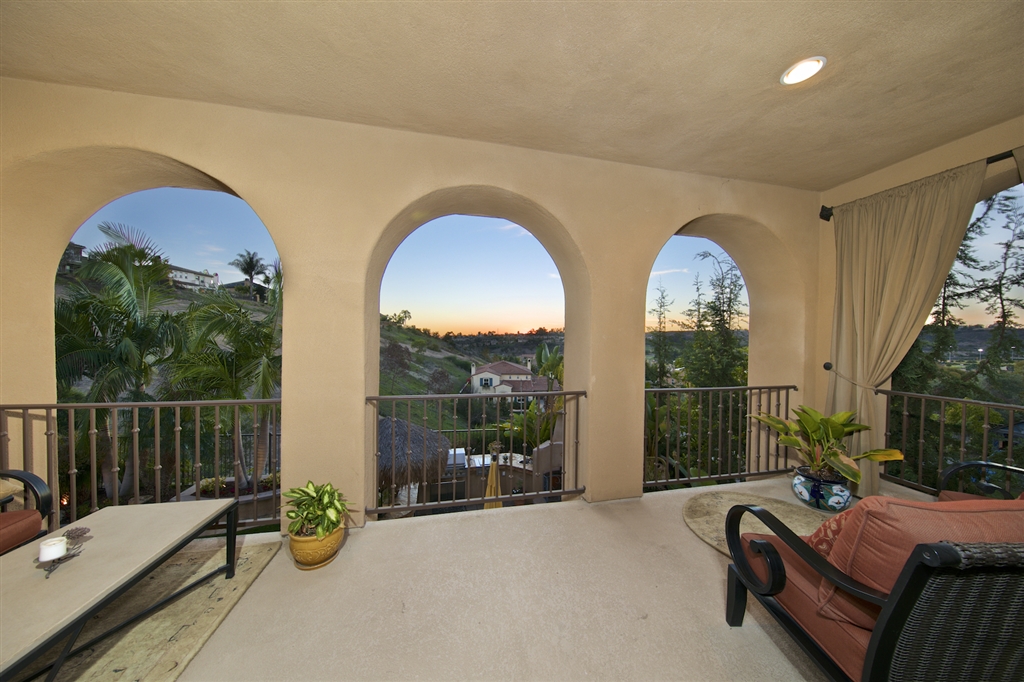 2436 Lapis Road Carlsbad, CA 92009 - Photo 12 of 25 Master bedroom private balcony over looking the La Costa Greens golf course and rolling hills.