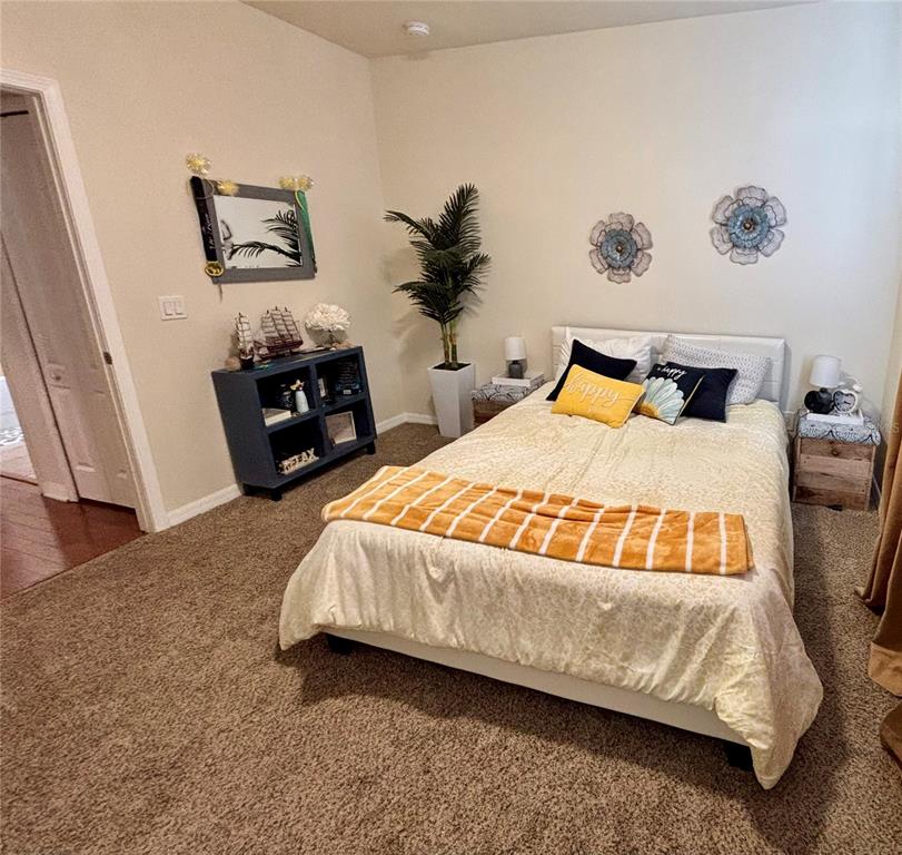 5633 Blackfin Drive New Port Richey, FL 34652 - Photo 23 of 46 a bedroom with a bed and painting on the wall