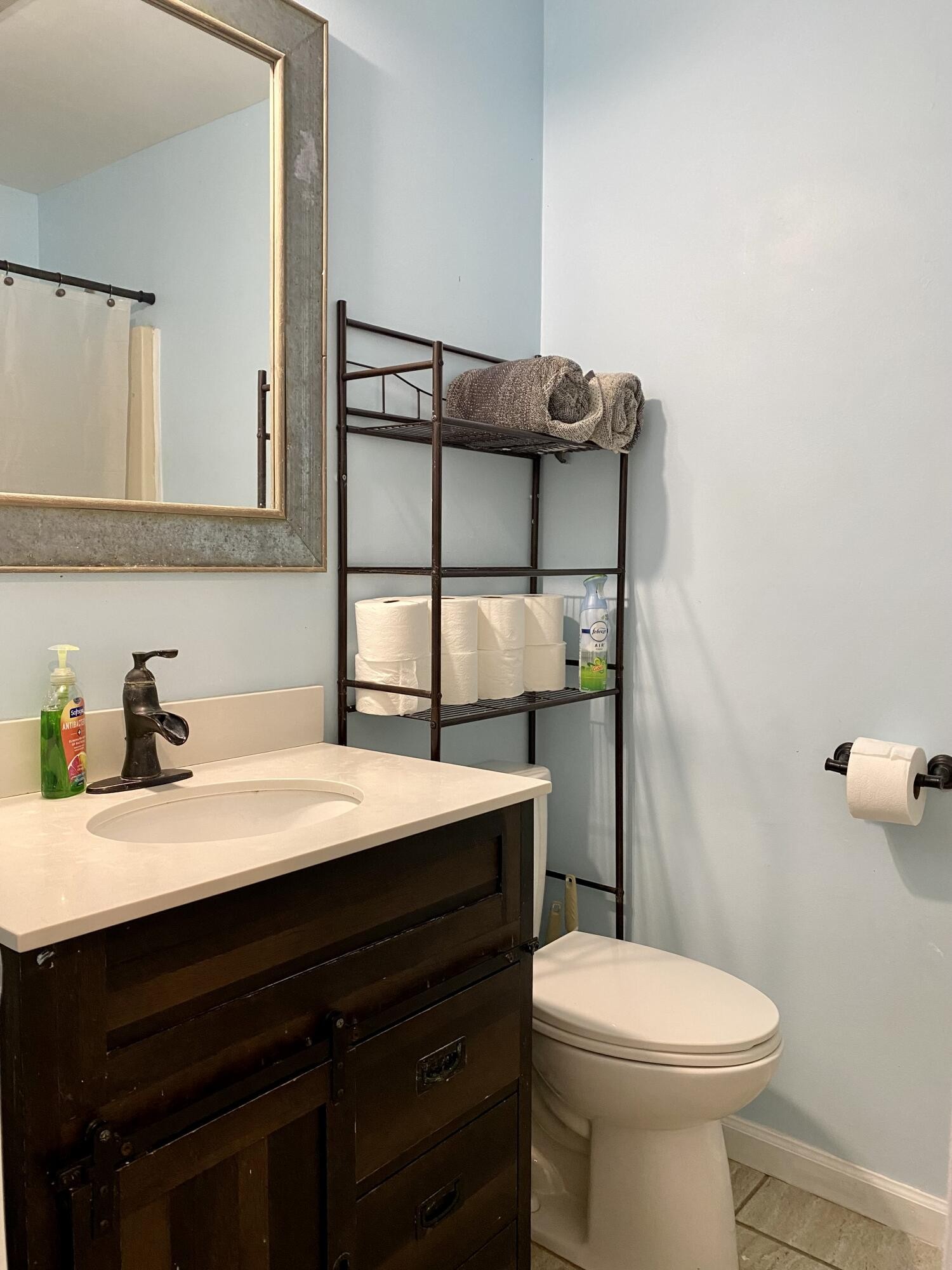 1724 Southeast Hunt Road Cleveland, TN 37323 - Photo 14 of 28 a bathroom with a sink a toilet and mirror