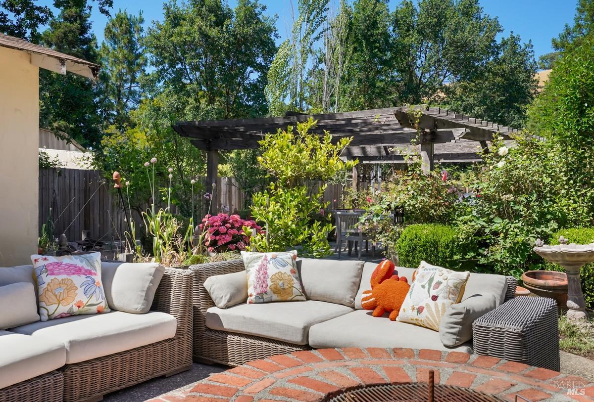 1846 Indian Valley Road, Unit A Novato, CA 94947 - Photo 44 of 45 a outdoor living space with furniture and garden view