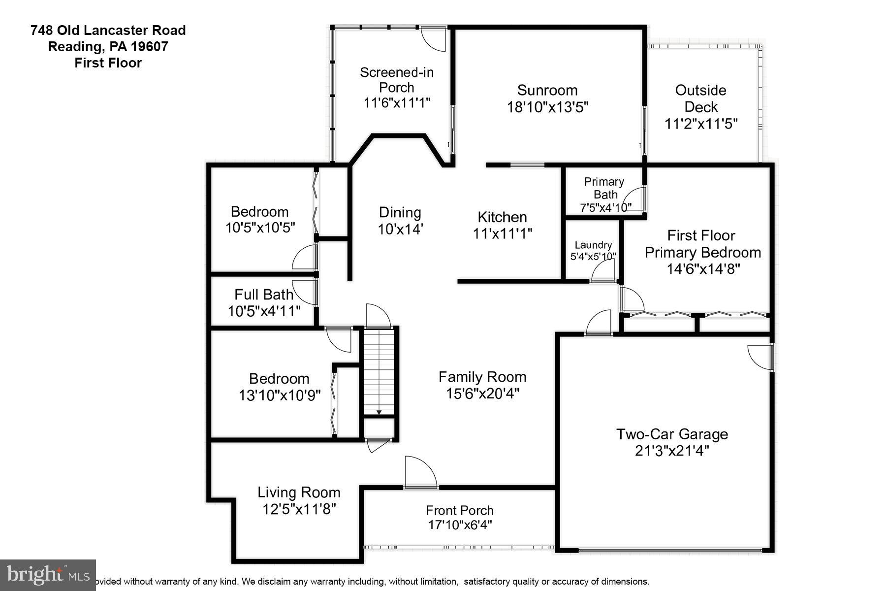 748 Old Lancaster Pike Reading, PA 19607 - Photo 99 of 118 Floor Plan - Main Level