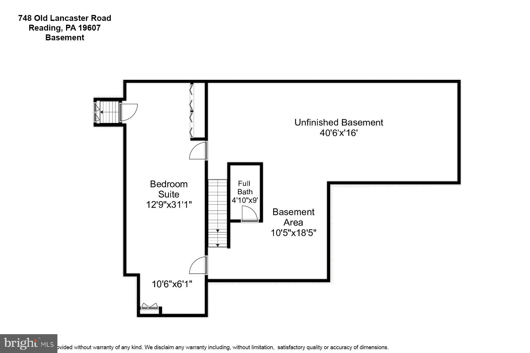 748 Old Lancaster Pike Reading, PA 19607 - Photo 100 of 118 Floor Plan - Lower Level