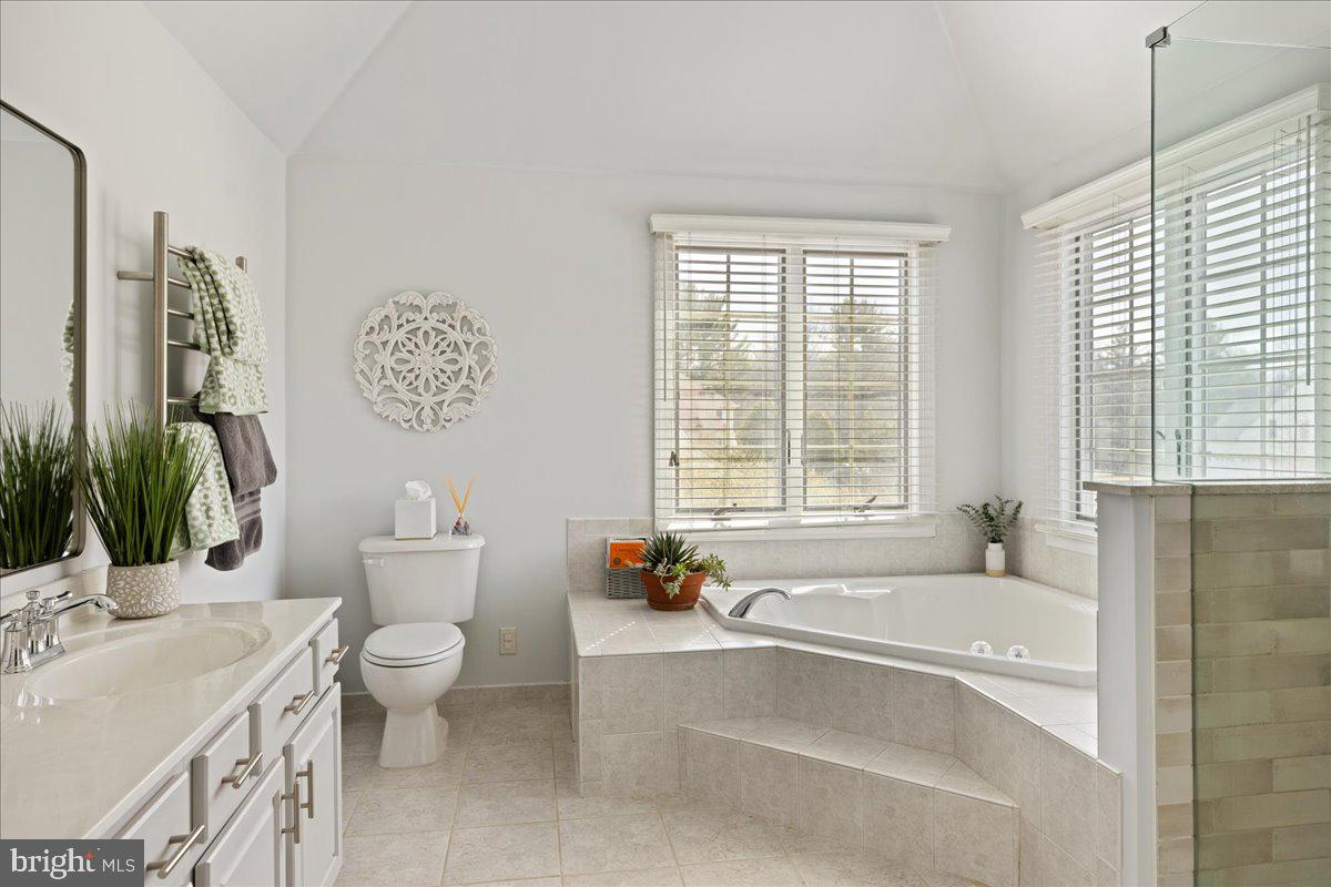 4358 Bergstrom Road Doylestown, PA 18902 - Photo 33 of 39 Soaking tub, Tiled shower, towel warmer