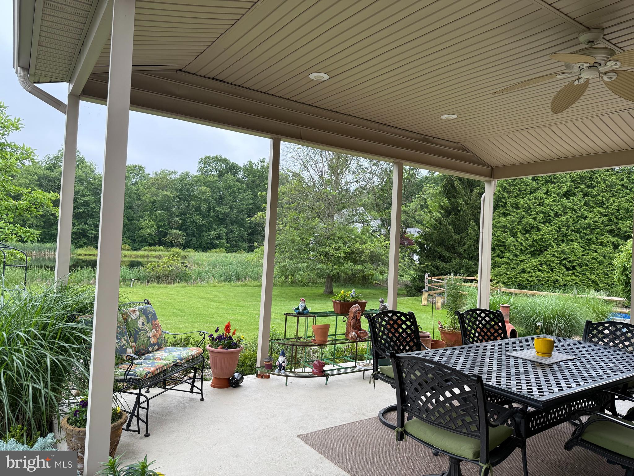 Back Covered Patio with fabulous View
