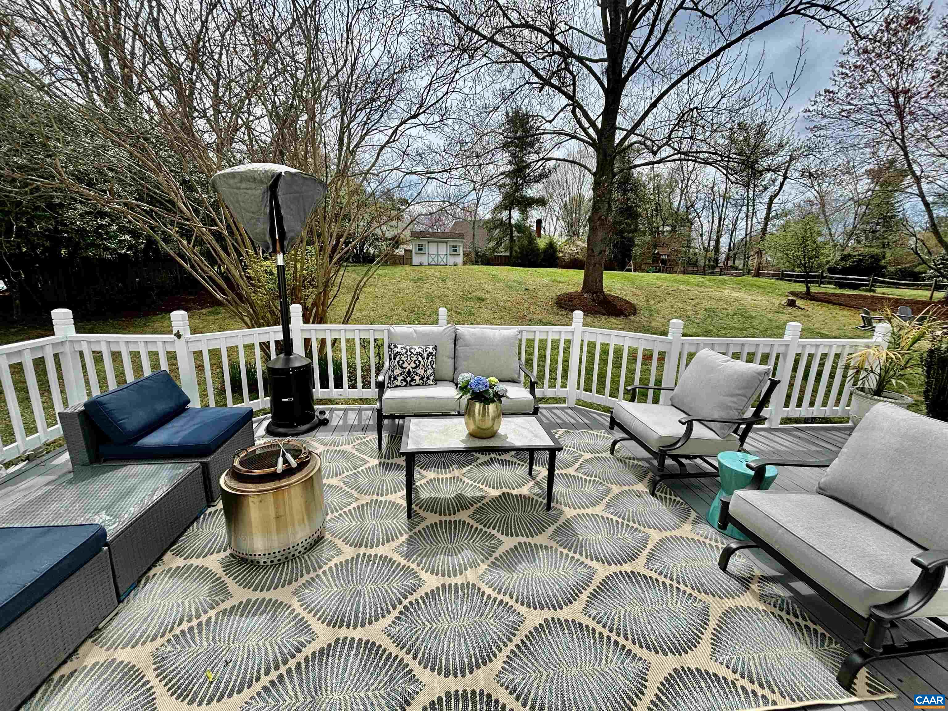 2603 Holkham Drive Charlottesville, VA 22901 - Photo 44 of 60 a view of a patio with couches chairs and a fire pit