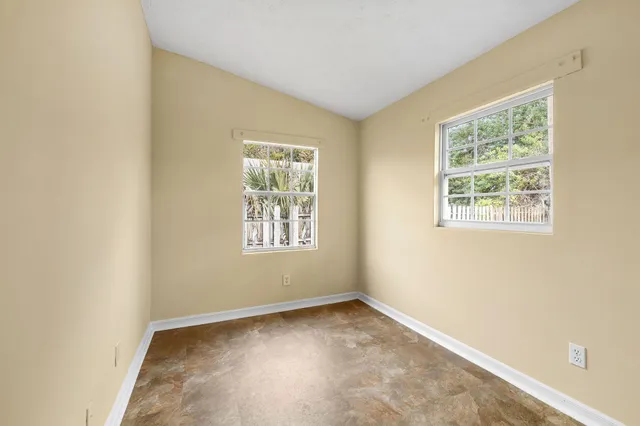 an empty room with a window