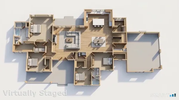 a picture of a living room with furniture