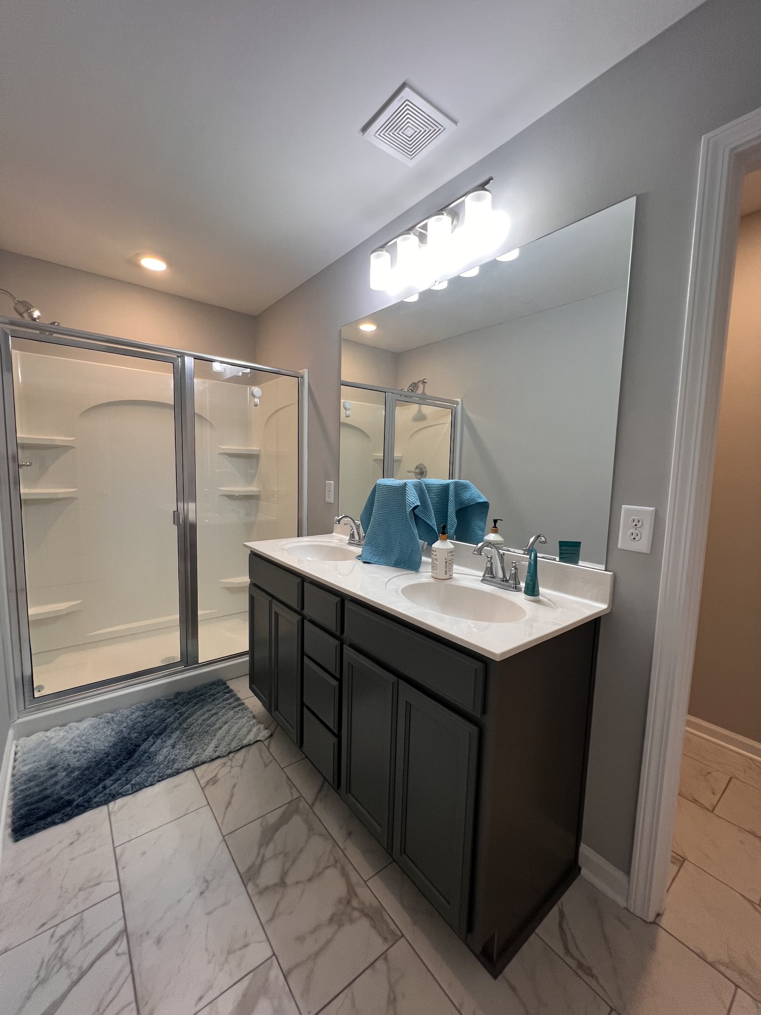 5727 Dockside Rockvale, TN 37153 - Photo 10 of 19 a bathroom with a sink mirror and a shower