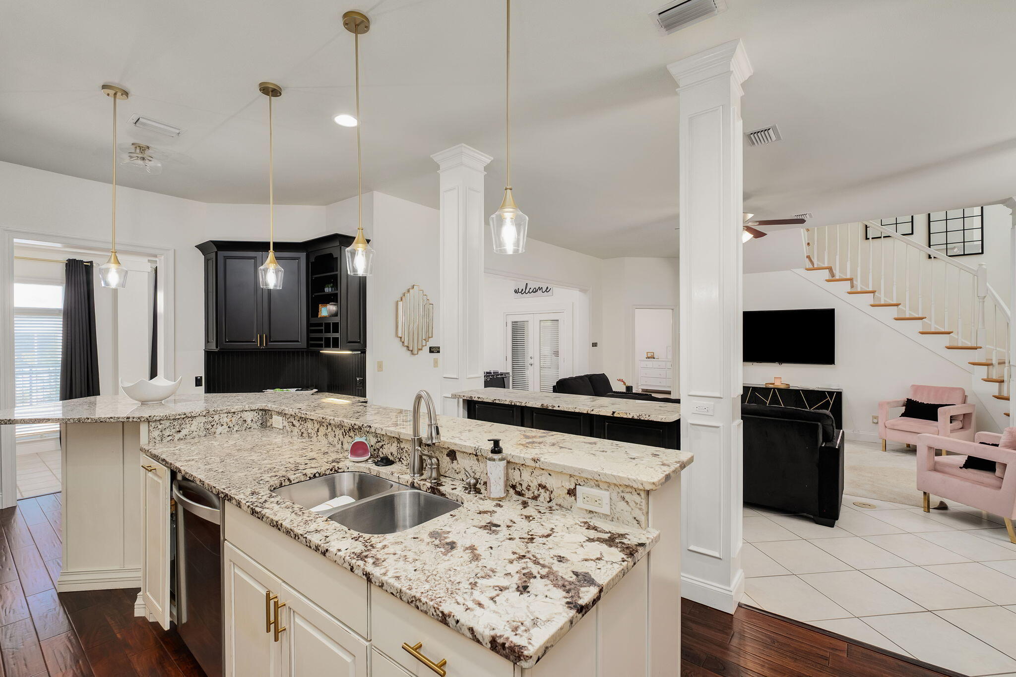 35 Tranquility Lane Destin, FL 32541 - Photo 4 of 19 a kitchen with stainless steel appliances kitchen island granite countertop a sink stove and refrigerator