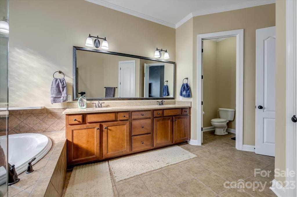 368 Windell Drive Fort Mill, SC 29708 - Photo 16 of 48 a spacious bathroom with a granite countertop sink and a mirror
