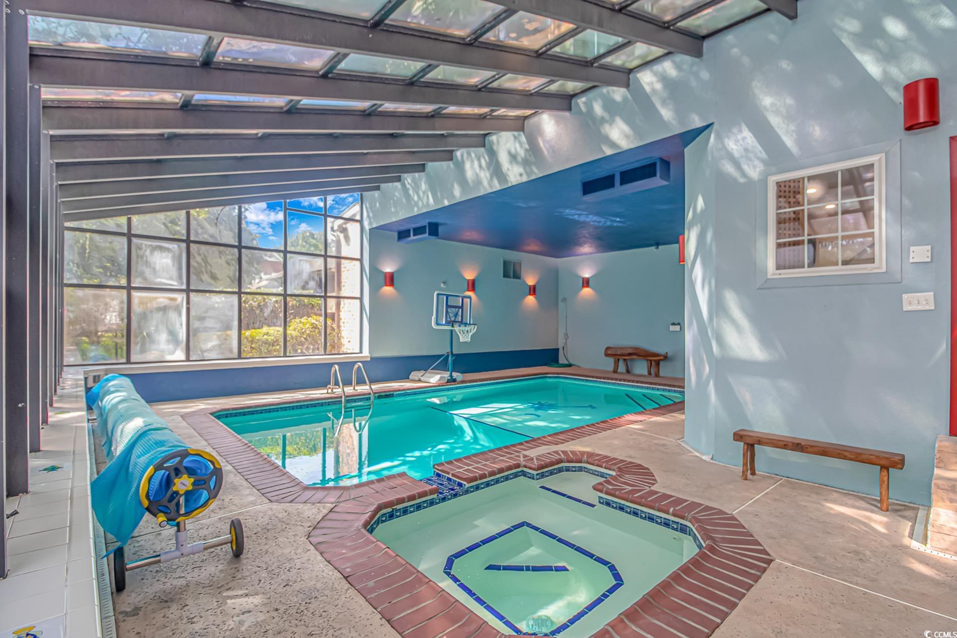510 Rum Gully Road Murrells Inlet, SC 29576 - Photo 31 of 35 View of pool featuring a pool with connected hot tub