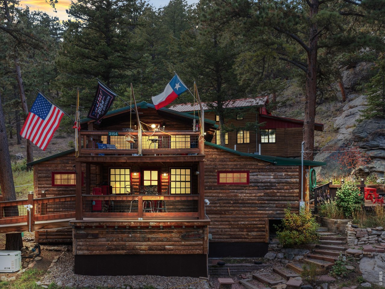 Cabin at dusk