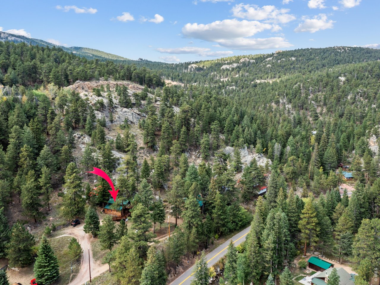 3154 Riverside Drive Lyons, CO 80540 - Photo 3 of 25 Proximity of Cabin set back off of Riverside Drive