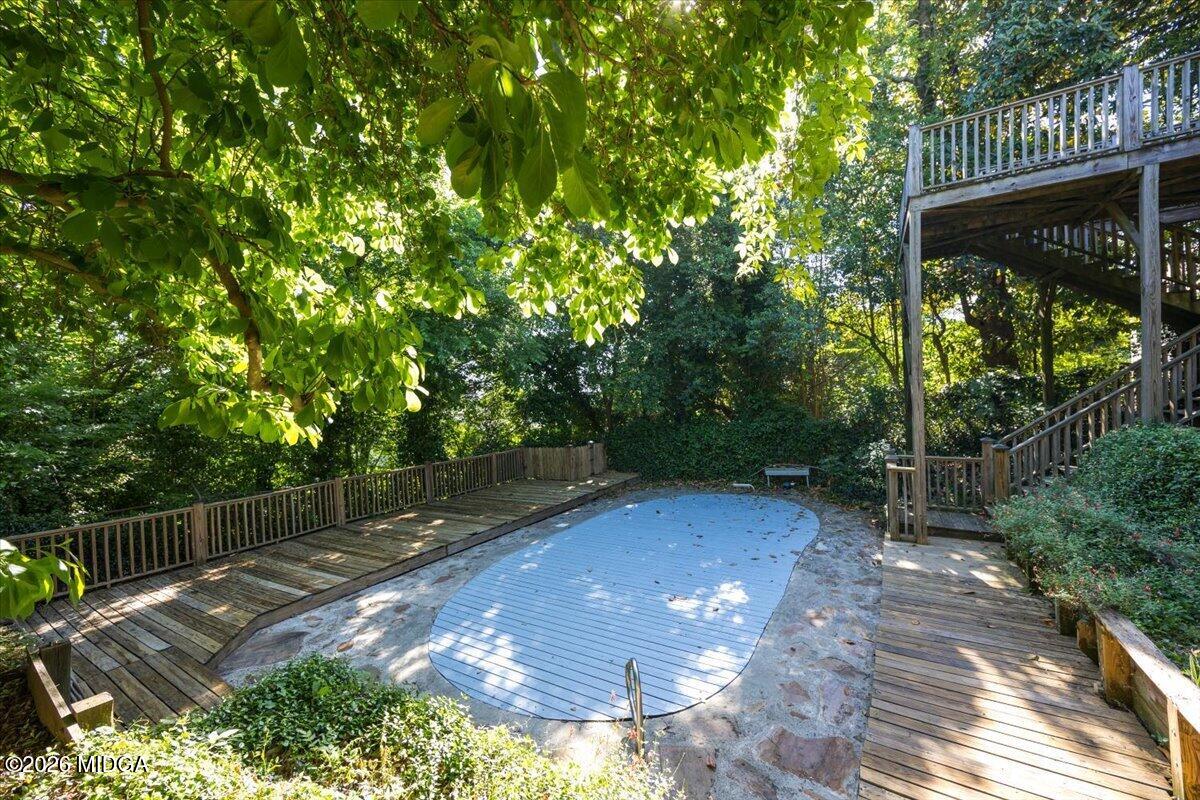 1019 Bond Street Macon, GA 31201 - Photo 50 of 56 a view of a backyard with green space