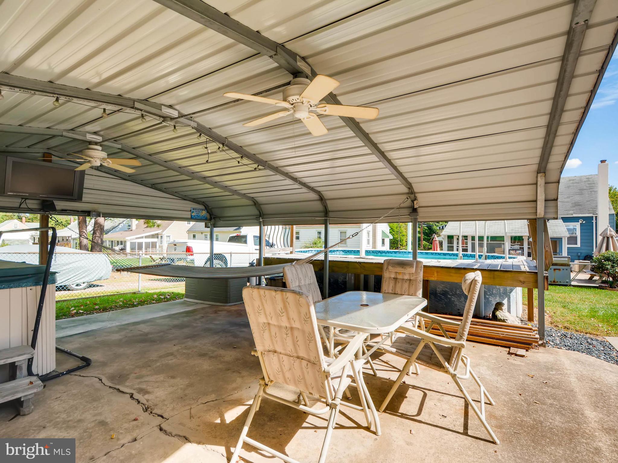 5913 Meadow Road Baltimore, MD 21206 - Photo 23 of 28 Carport/Party Pavilion with hot tub
