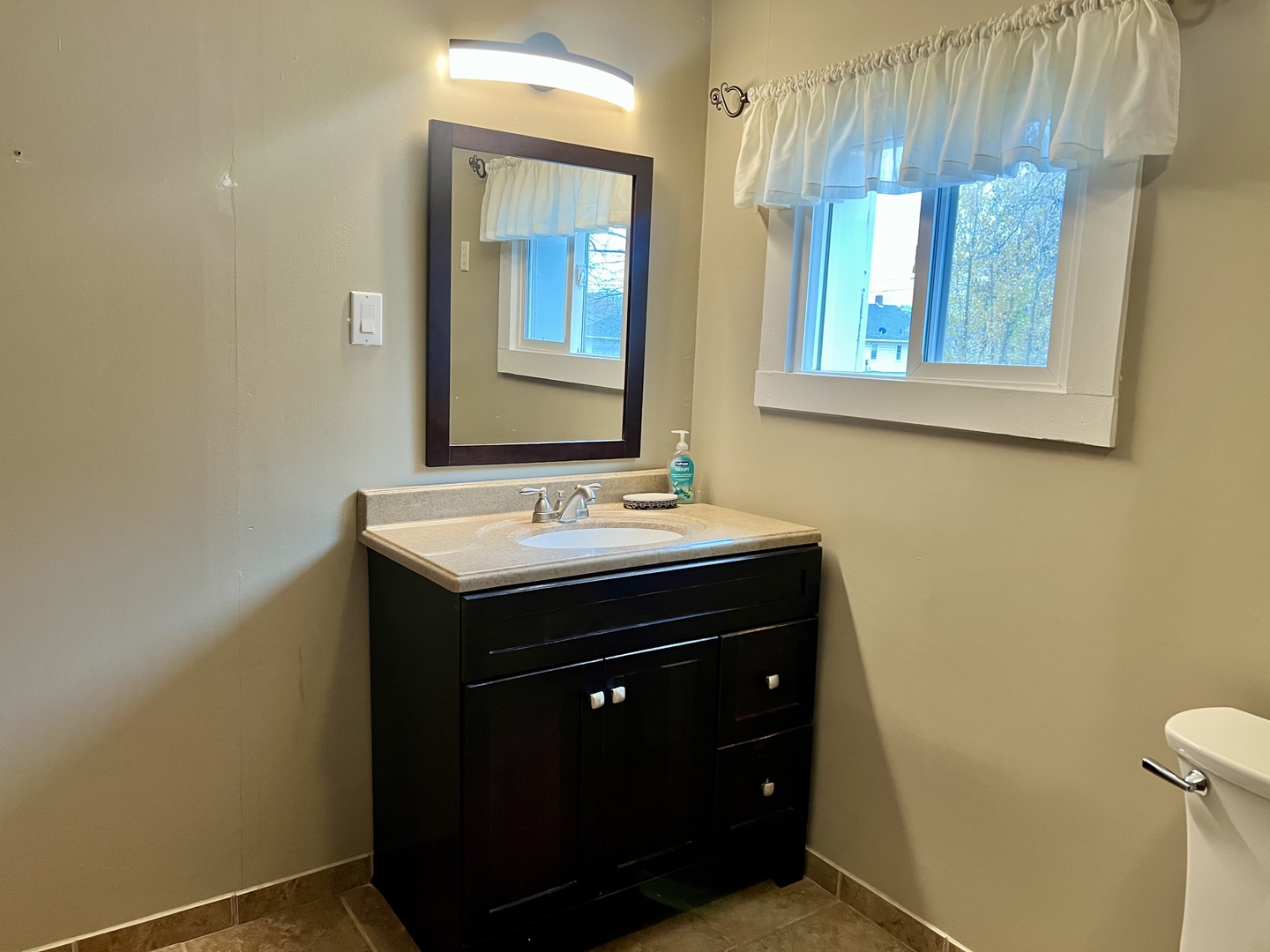 118 North Hartwell Street Gilman, IL 60938 - Photo 29 of 56 a bathroom with a sink vanity and a mirror