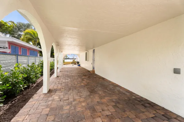 a view of a backyard with garden