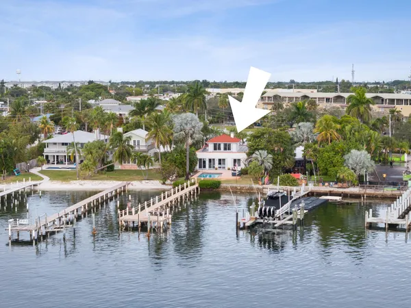 a view of water with a city view