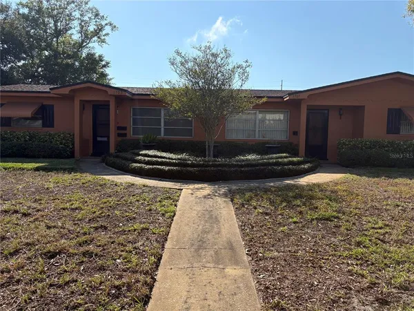 a front view of a house