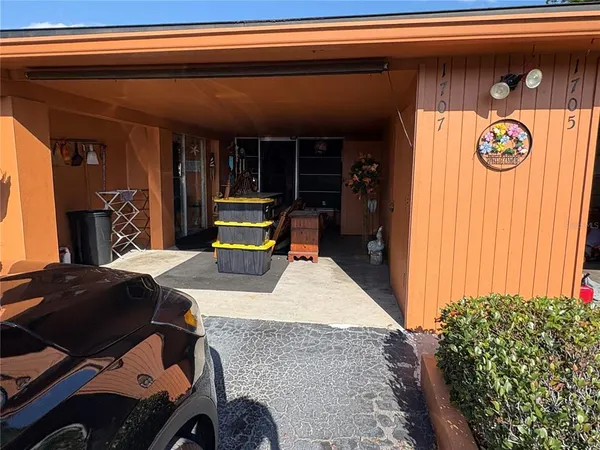 a room with furniture and a fireplace