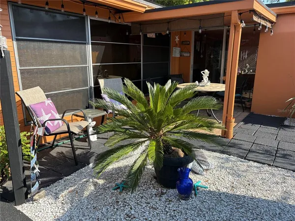 a view of a entryway door front of house