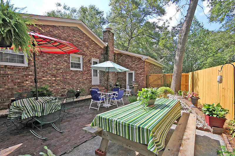 206 Grouse Road Summerville, SC 29485 - Photo 23 of 28 Large stoned courtyard-style patio