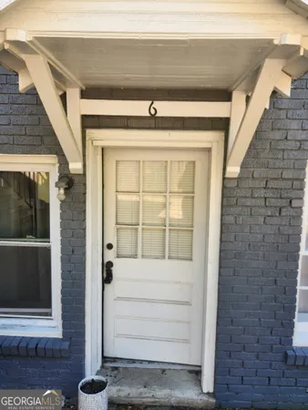 a view of front door of house
