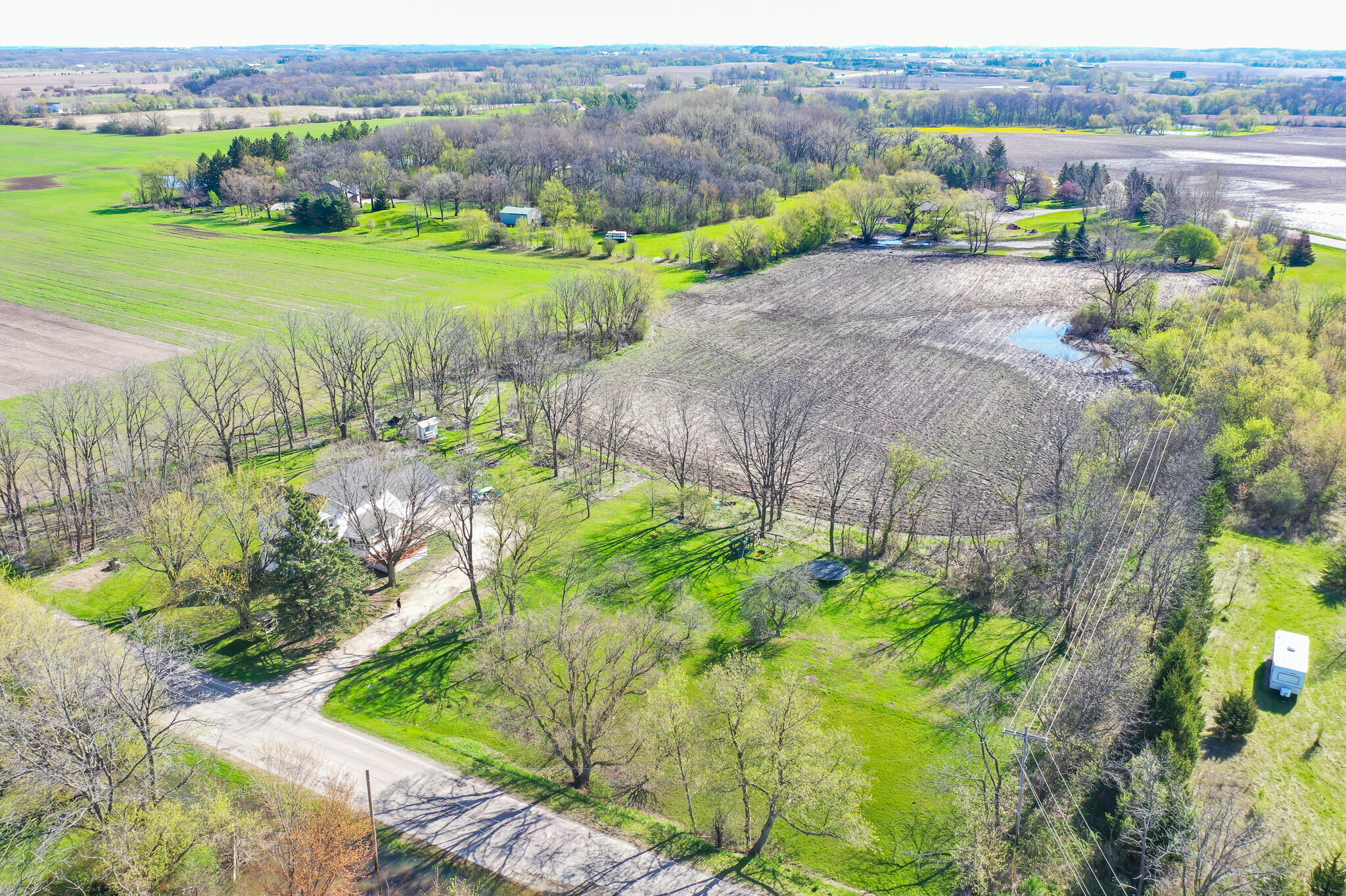 N5364 Cobb Road Lafayette, WI 53121 - Photo 38 of 38 Aerial View