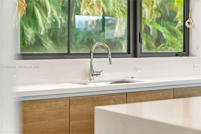 a view of building with large windows