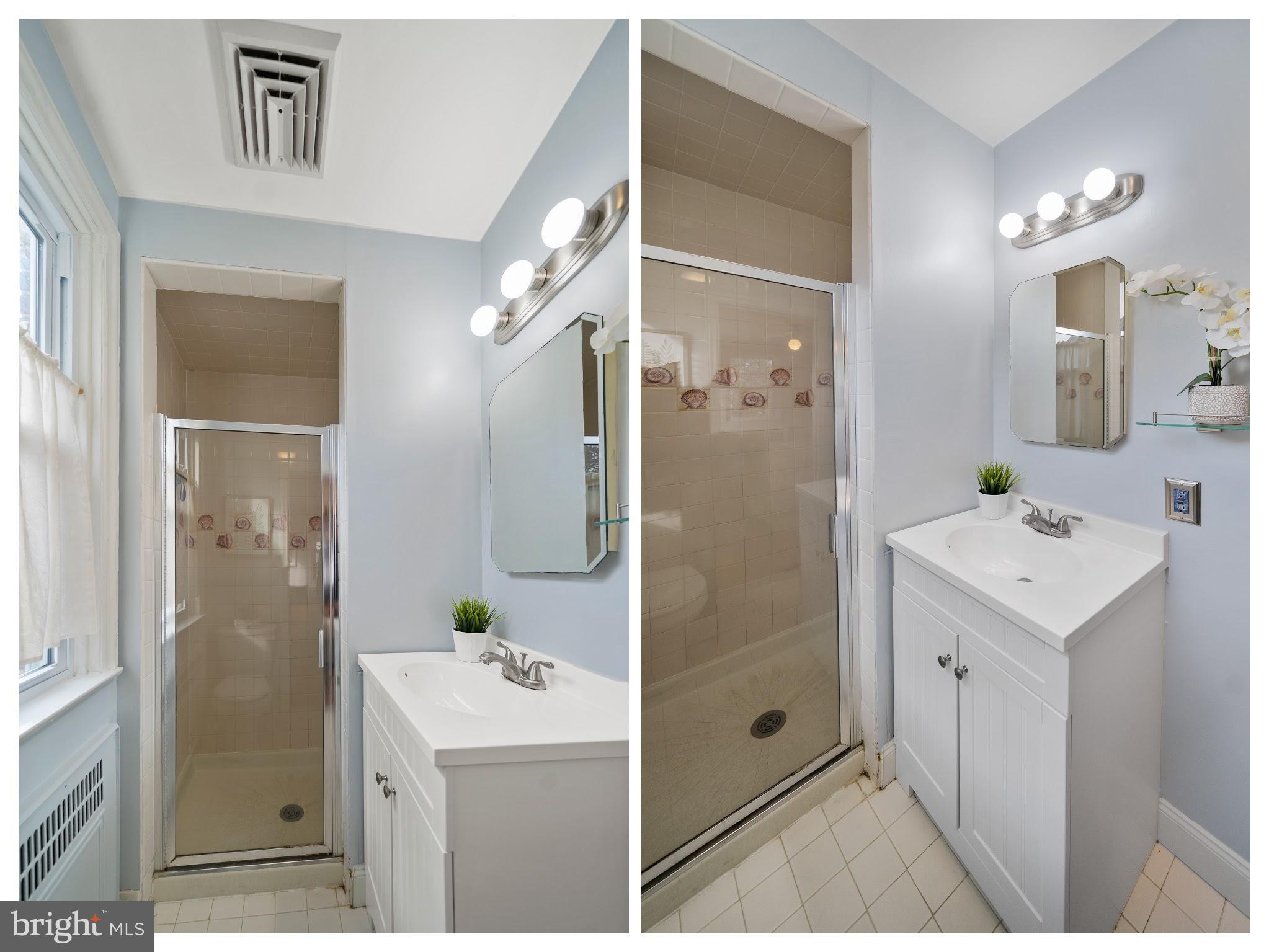 302 Shelbourne Road Havertown, PA 19083 - Photo 26 of 45 a bathroom with a shower sink and mirror