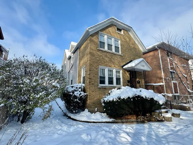 a front view of a house