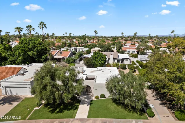 an aerial view of a city