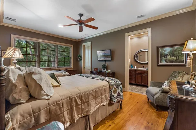 a view of a house with a outdoor space and trees