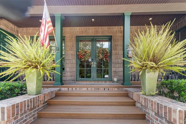 a view of a lake with a mountain in the background