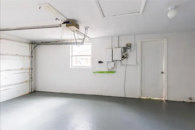 a view of a storage & utility room with closet