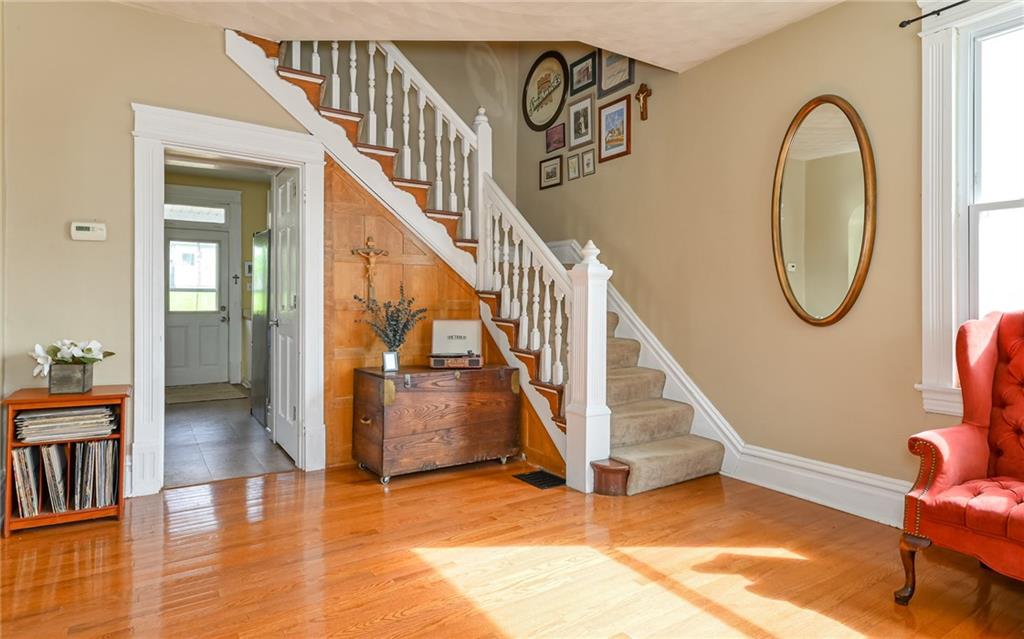 516 Pittsburgh Street Mars, PA 16046 - Photo 4 of 21 a view of entryway and hall with wooden floor