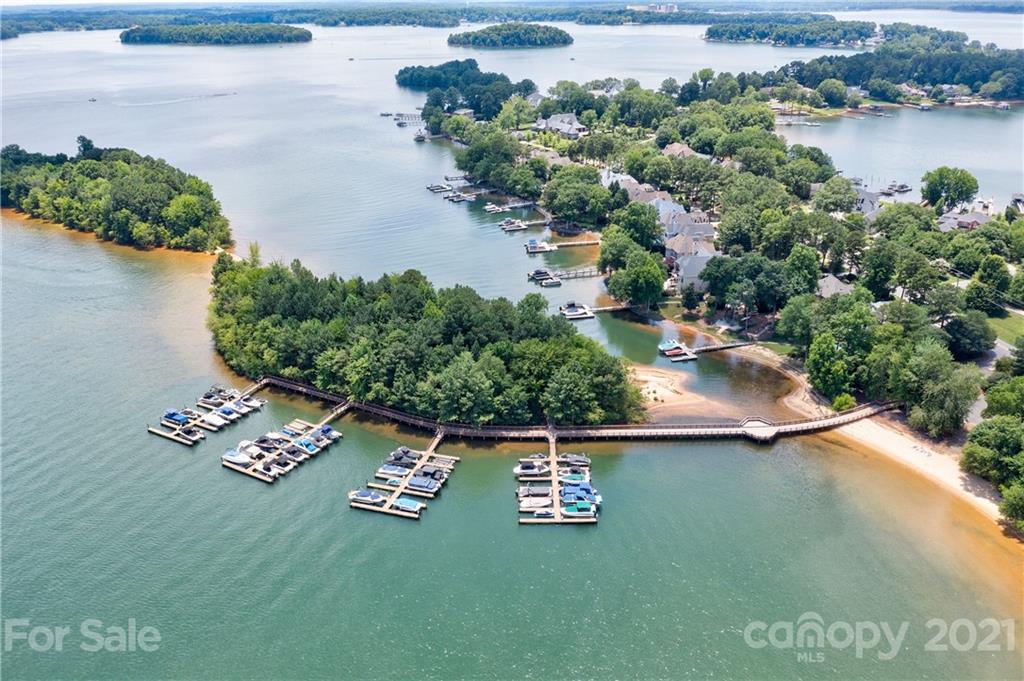 17405 Sail View Drive Cornelius, NC 28031 - Photo 42 of 43 an aerial view of a house with a yard and lake view