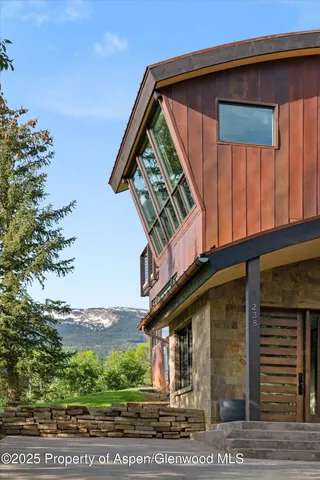 a view of a patio on the roof deck