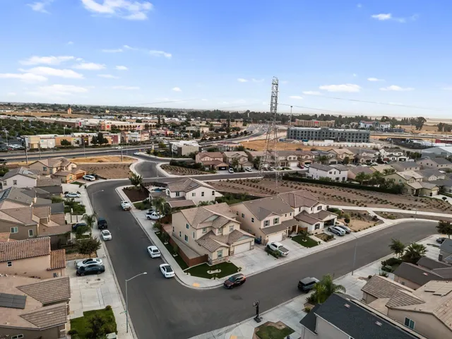 an aerial view of a city