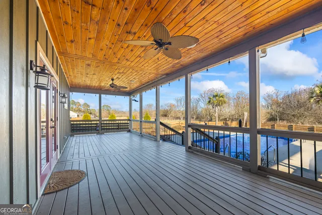 a view of a lake with a big yard