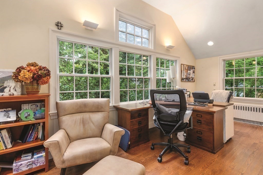 131 Oliver Road Newton, MA 02468 - Photo 17 of 41 a view of a livingroom with workspace and a window