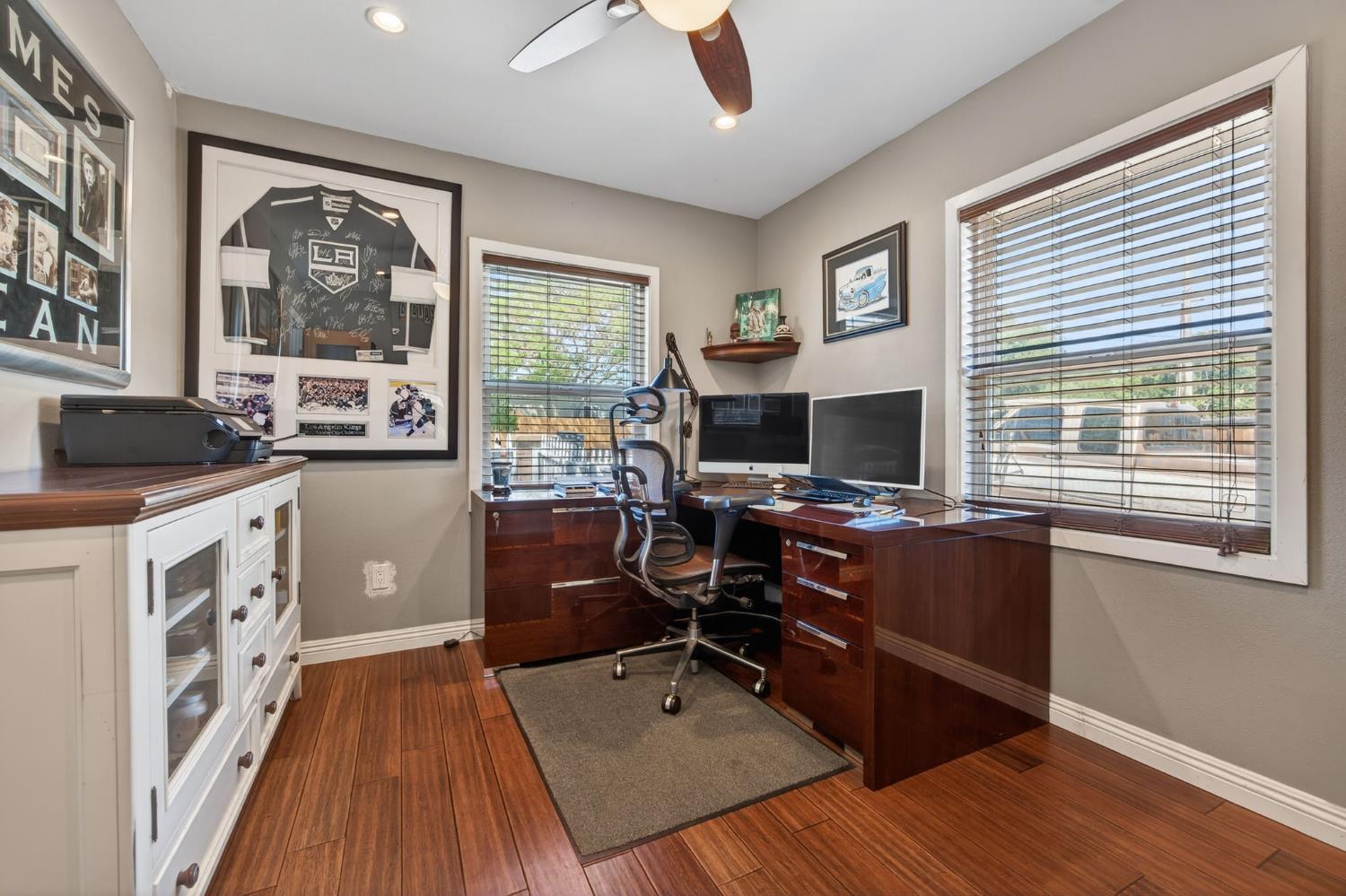 98 Mountain View Street Oak View, CA 93022 - Photo 19 of 42 a view of a workspace with furniture and a window